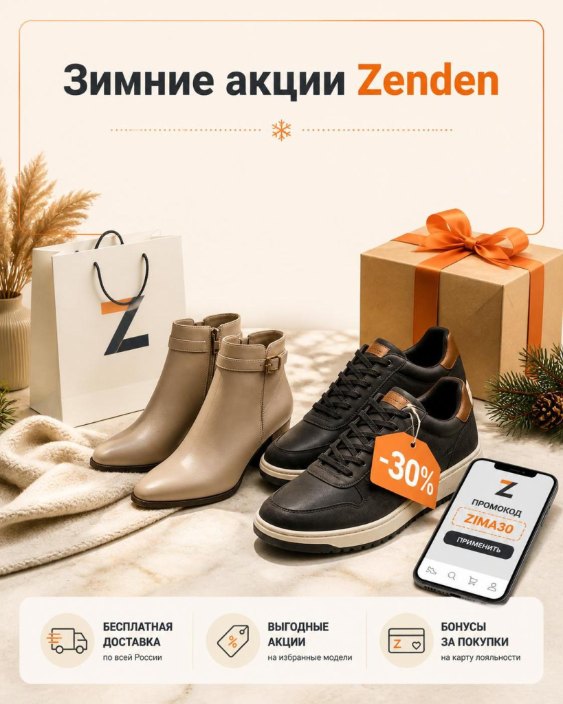 Акции интернет‑магазина Zenden