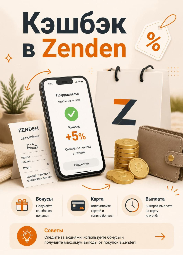 Кэшбэк Zenden