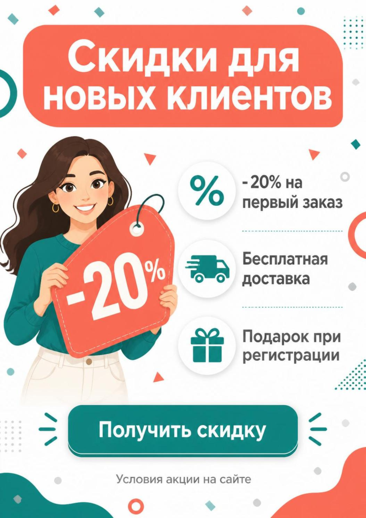 Скидки новым клиентам