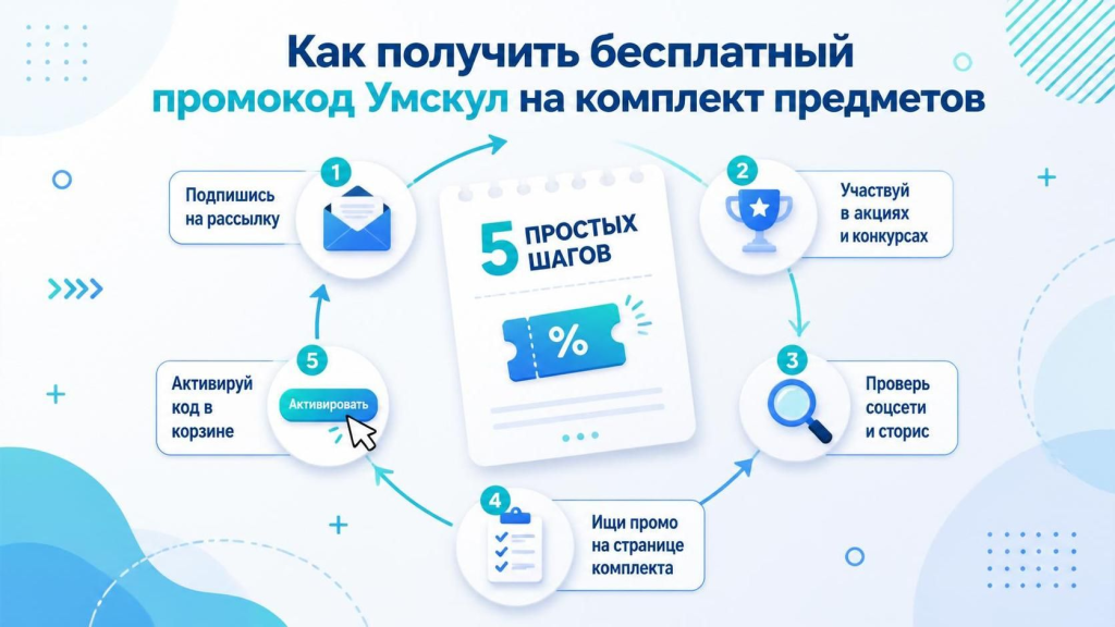 Бесплатный промокод Умскул на комплект предметов