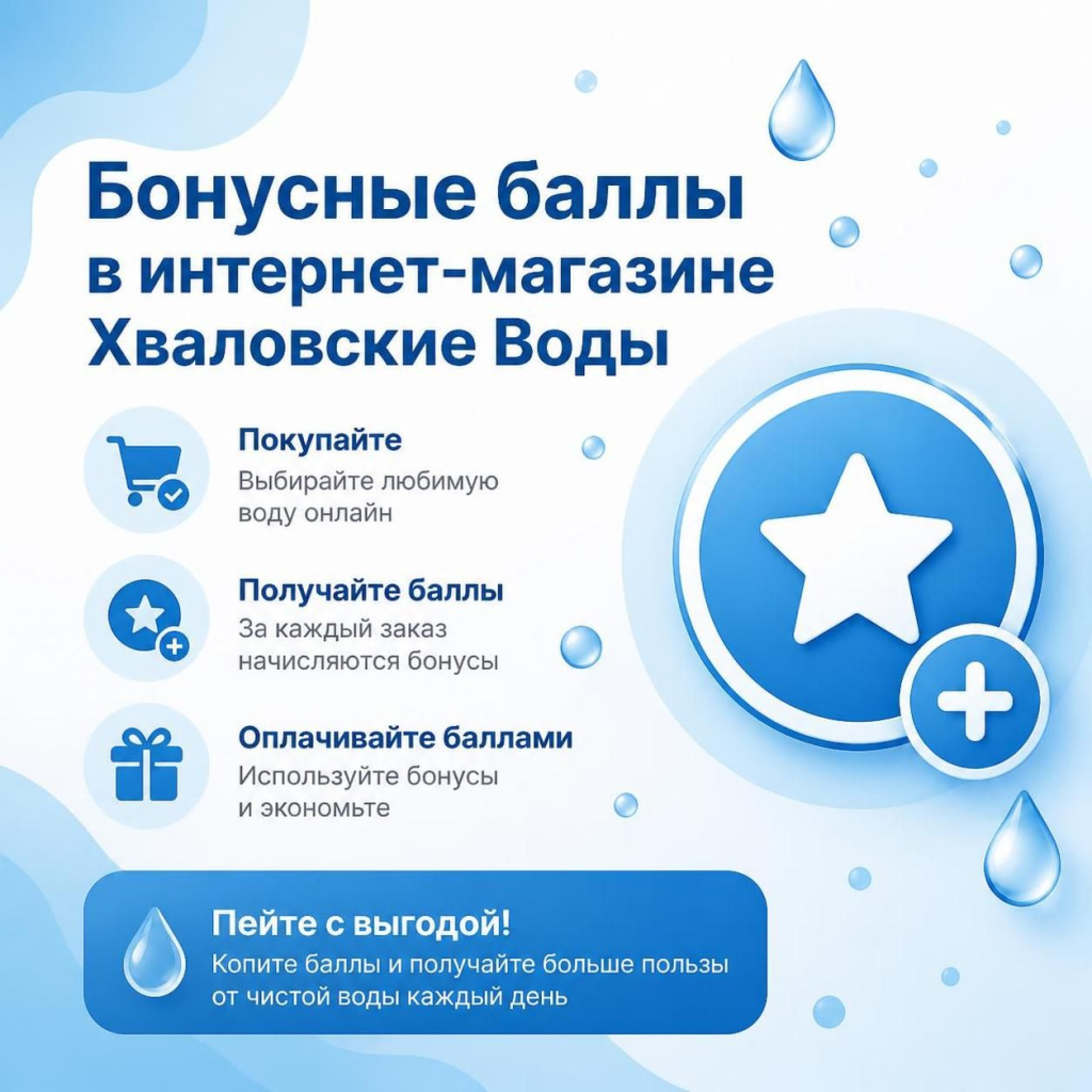 Бонусные баллы «Хваловские воды»