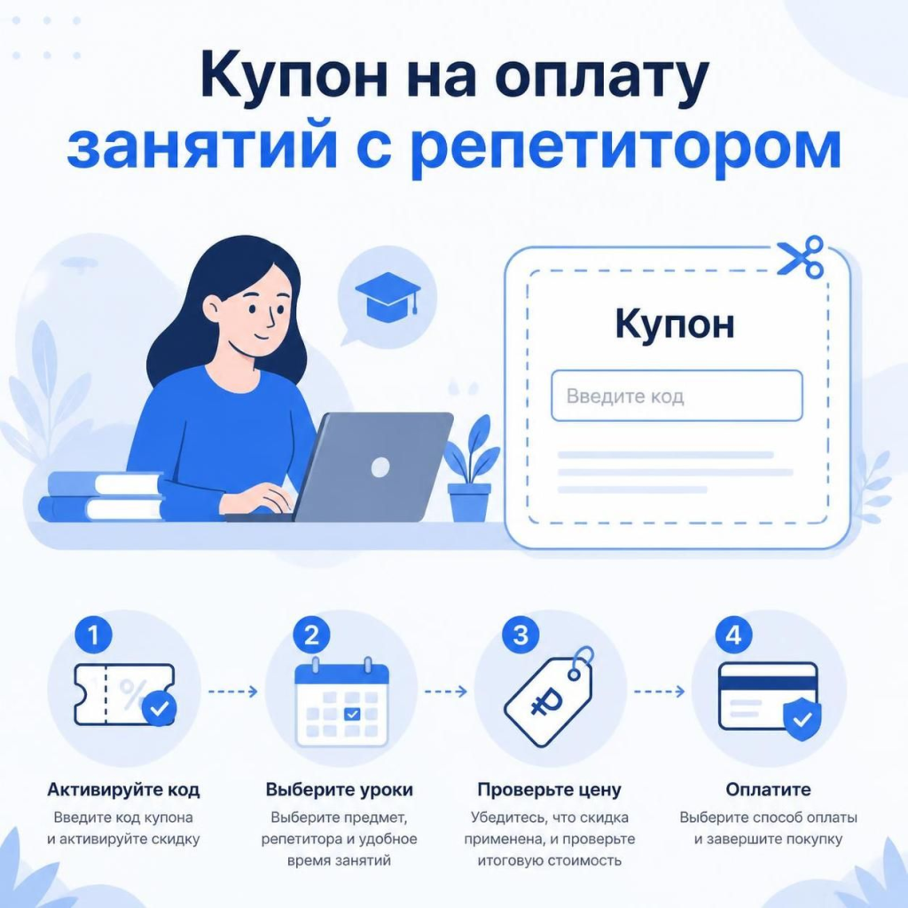 Купон на занятия с репетитором в Умскул