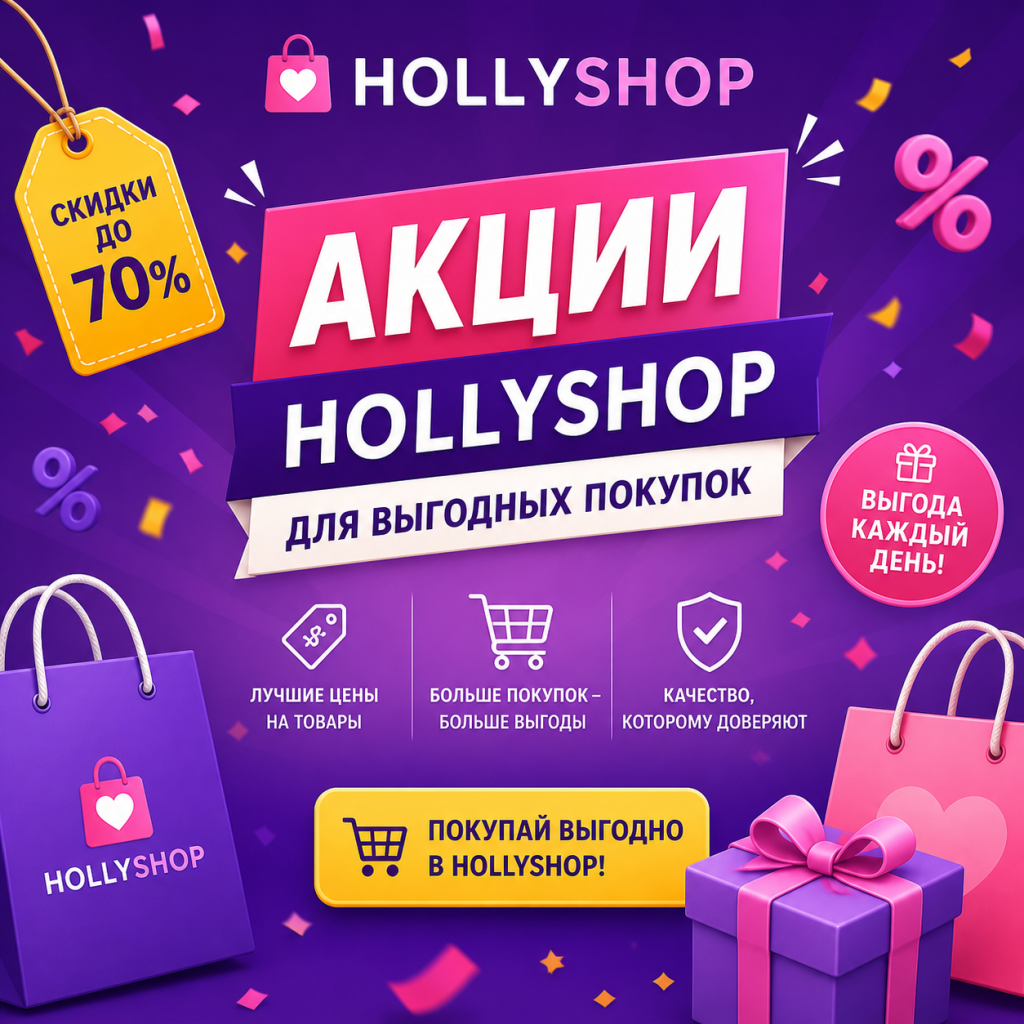 Акции Hollyshop для выгодных покупок