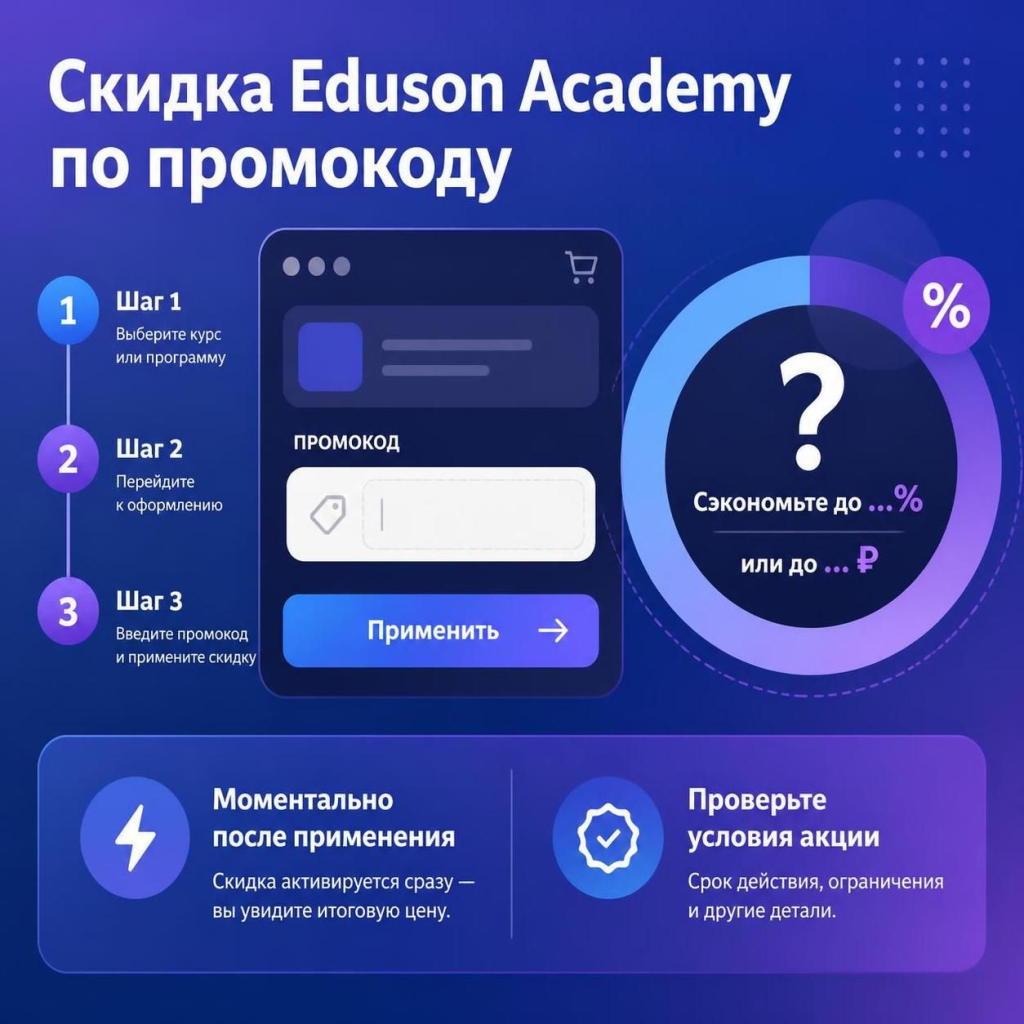 Как получить скидку Eduson Academy по промокоду