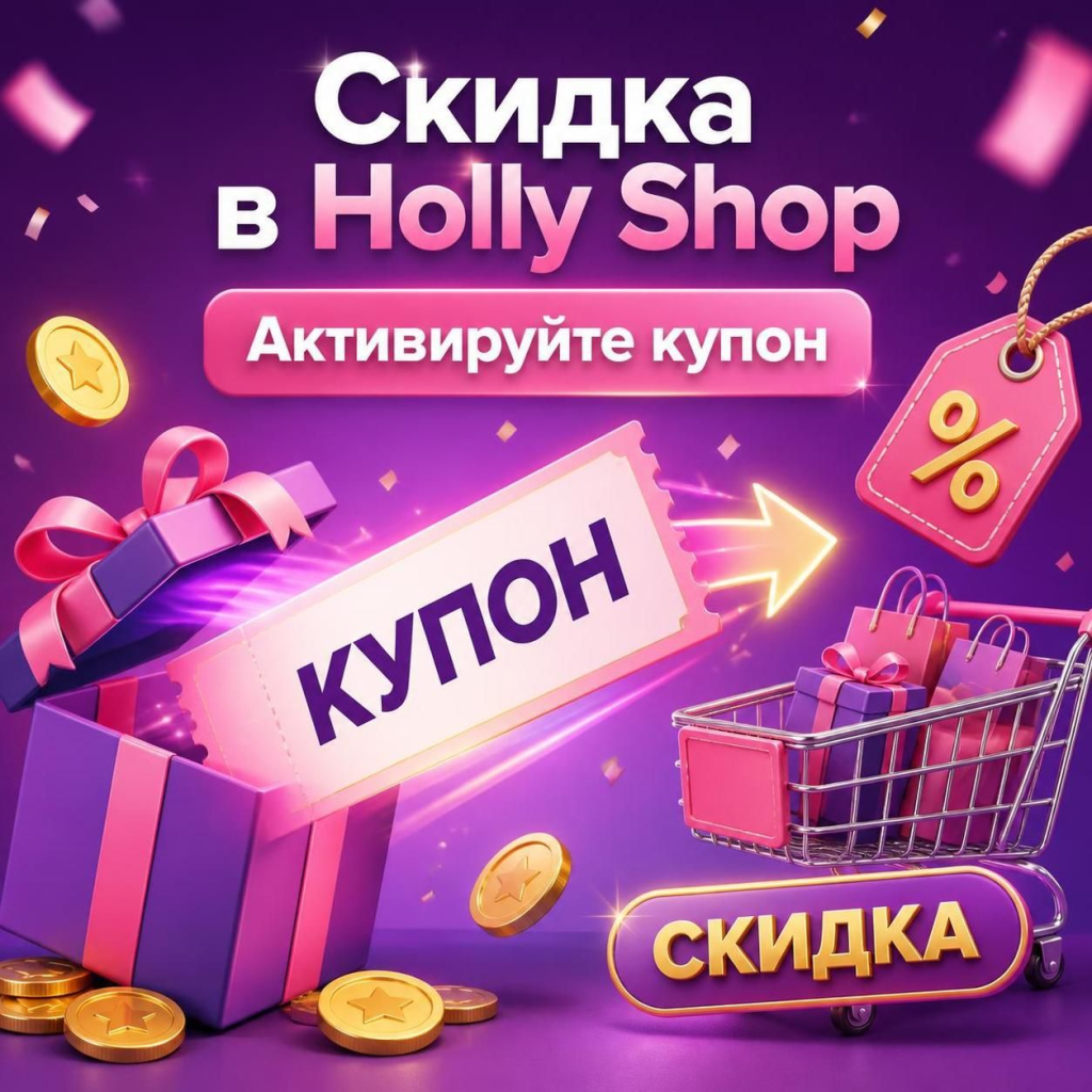 Получить скидку в Holly Shop с помощью купона