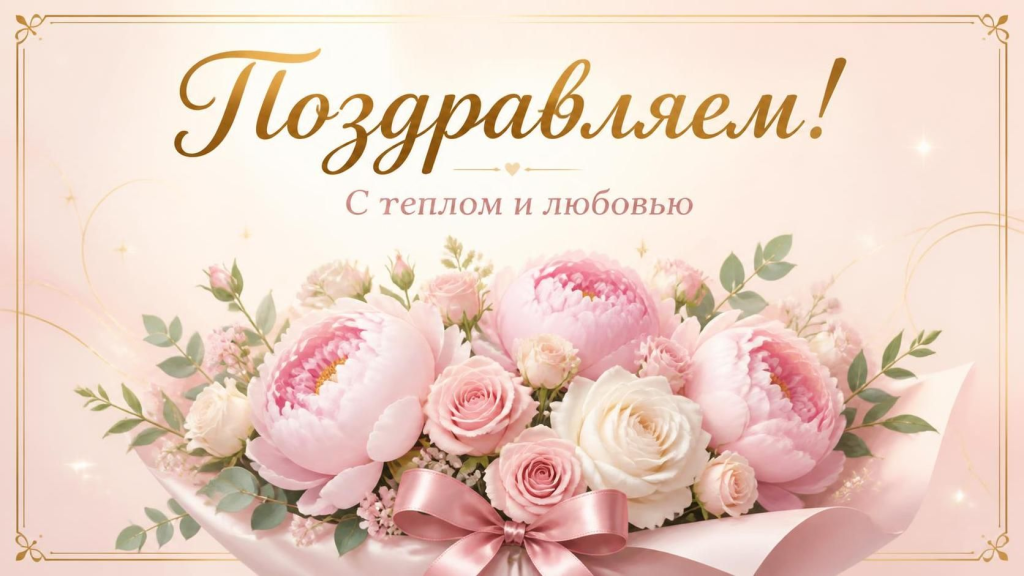 Поздравительная открытка к букету