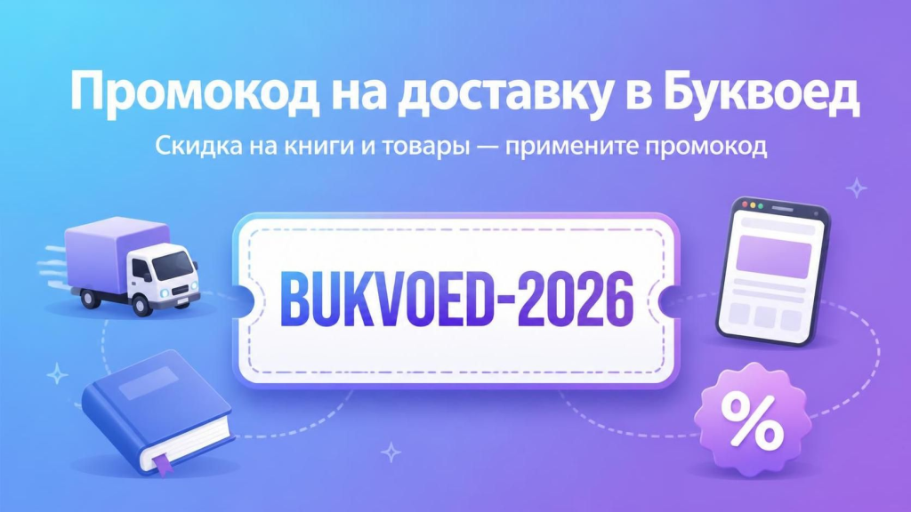 Промокод на доставку в Буквоед