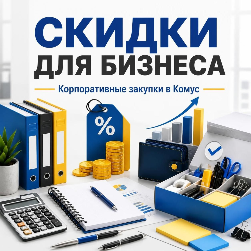 Скидки для корпоративных клиентов Комус