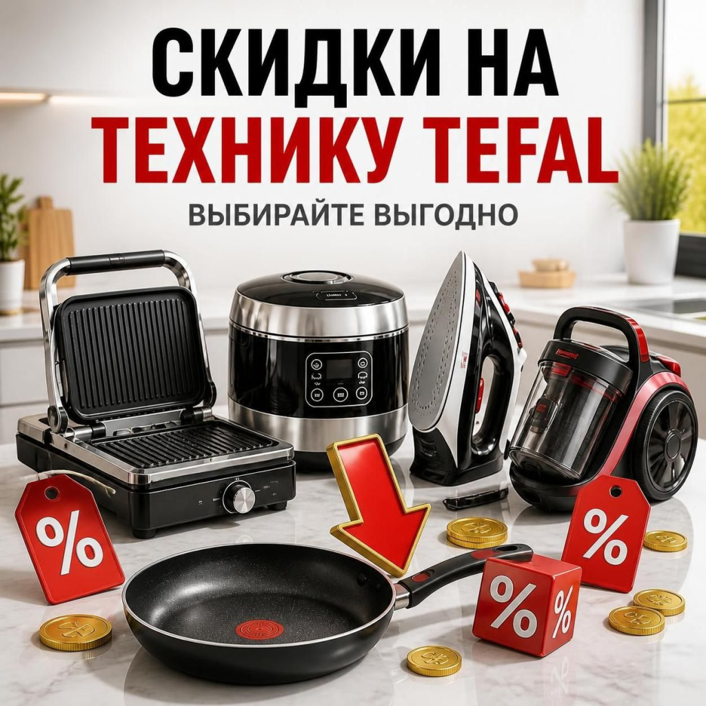 Скидки на технику Tefal
