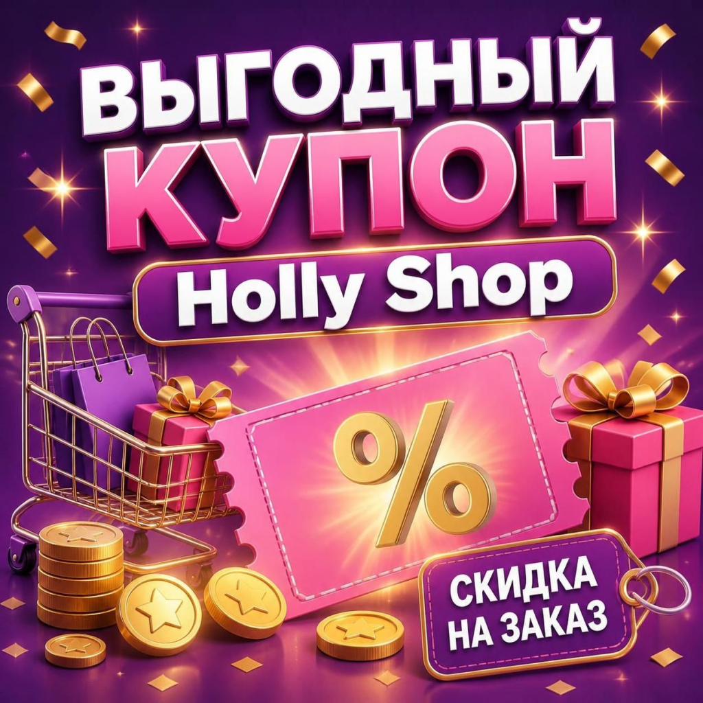 Выгодный купон для заказа в Holly Shop