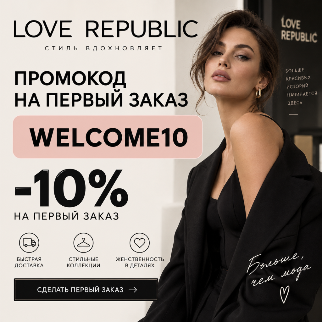 Love Republic промокод на первый заказ