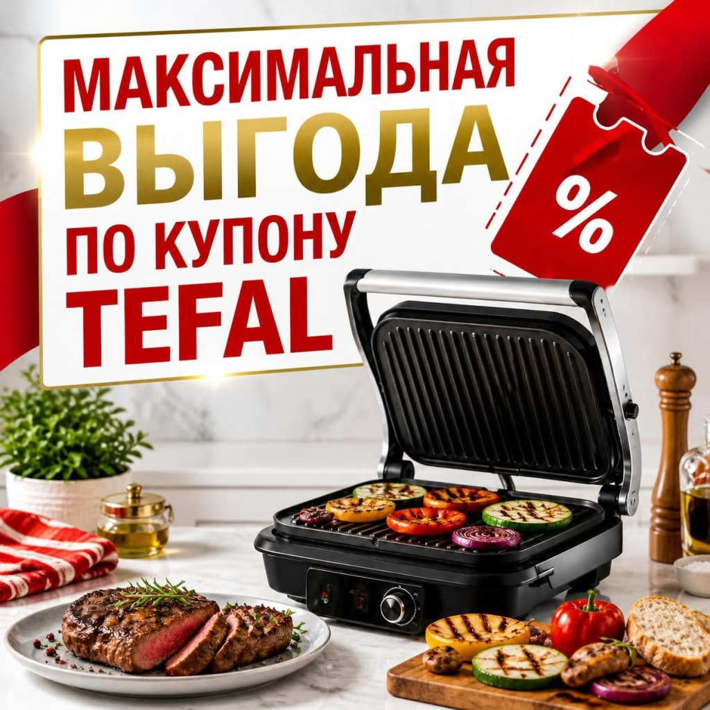 Максимальная выгода по купону Tefal