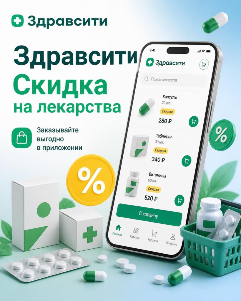 Скидка на лекарства в Здравсити