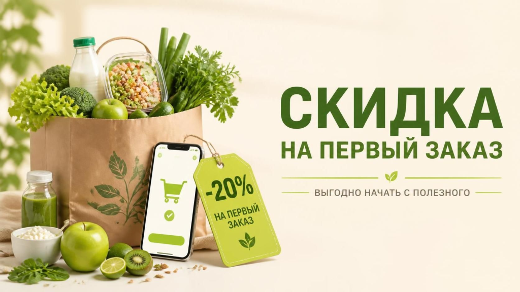 Скидка на первый заказ во ВкусВилле