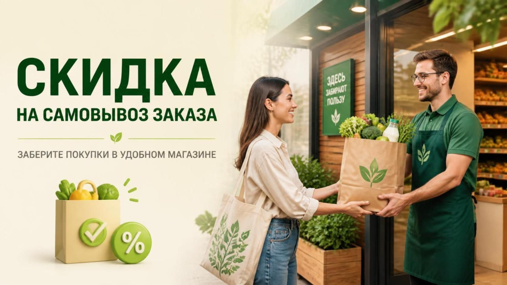 Скидка на самовывоз заказа из ВкусВилл