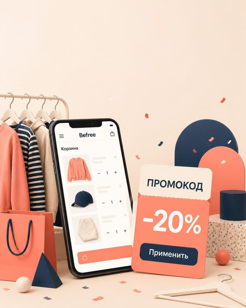 Скидка в Befree по промокоду