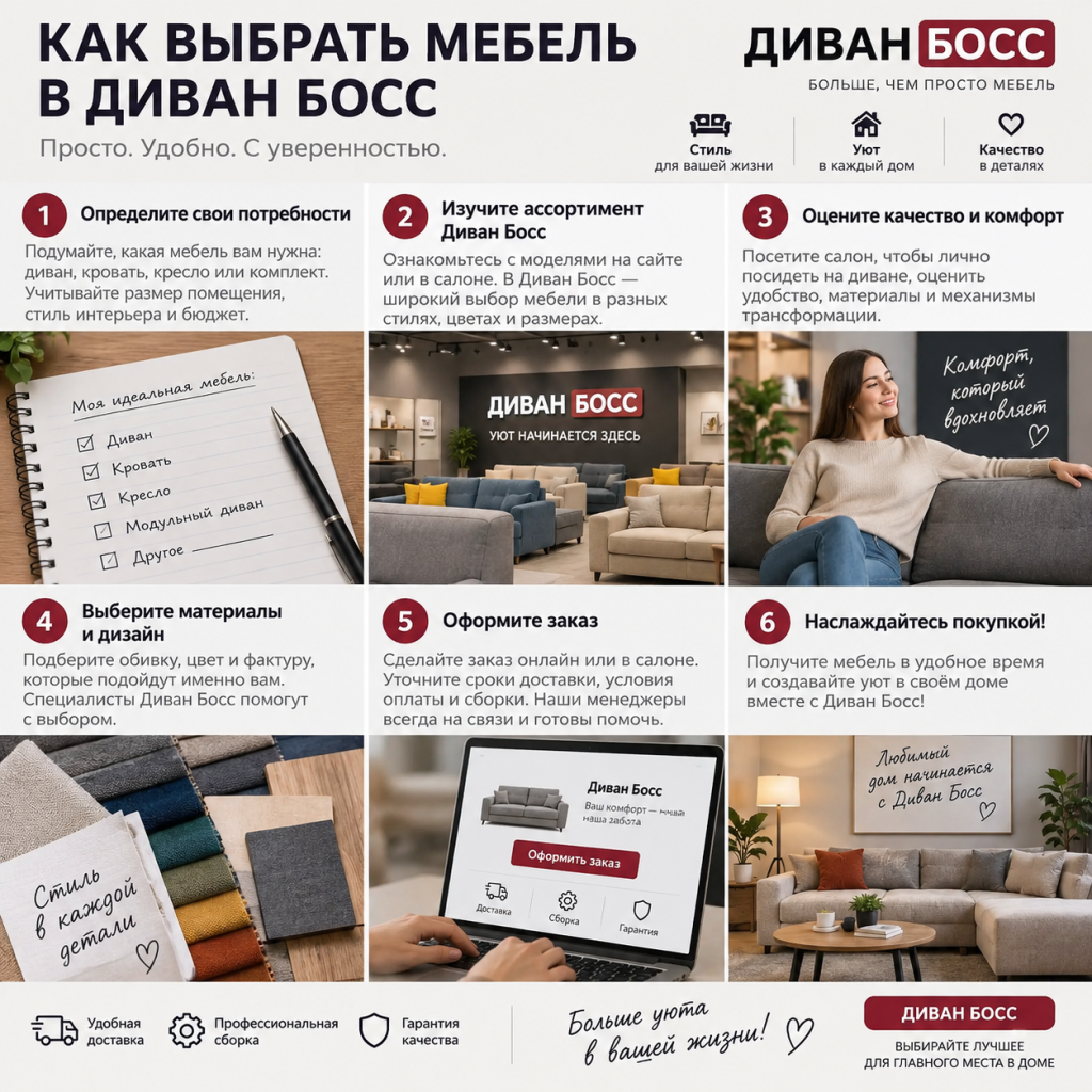 Как выбрать мебель в Диван Босс